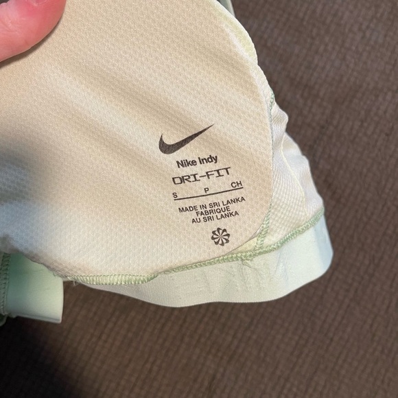 Nike Sports Bras in White and Neon Green - Picture 5 of 10